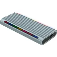 TooQ Shinobi, SSD-behuizing, M.2, PCI Express, SATA, 10 Gbit/s, USB-aansluiting, grijs