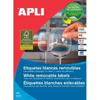 APLI afneembare witte etiketten ft 64,6 x 33,8 mm (b x h), 2.400 stuks, 24 per blad (3056)