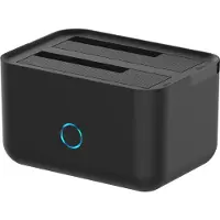 Aisens ASDS-D01B, HDD/SSD-behuizing, 2.5/3.5 inch, SATA, Serial ATA II, Serial ATA III, 5 Gbit/s, USB-aansluiting, zwart