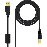 Nanocable USB 2.0‑kabel – USB‑A naar USB‑B – Zwart