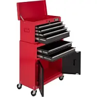 Kreator Gereedschapswagen KRT653005 – 64 x 64 x 325 cm – Met wielen – Incl. 6 lades