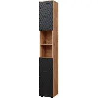 Vicco Badkamermeubel Irma Antraciet met honingraatstructuur 30 x 192 cm, Model 42852