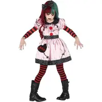 Boland - Kostuum Possessed doll (7-9 jaar) - Kinderen - Zombie - Halloween - Horror - Zombie - Levende pop
