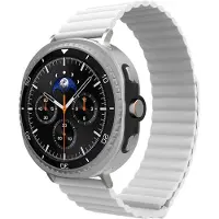 Cazy Horlogebandje geschikt voor Samsung Galaxy Watch Bandje (Magfit) - Smartwatchbandjes - Universeel bandje geschikt voor Samsung Galaxy Watch 8 / Watch 8 Classic - Ivory