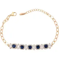 Gaya Armband navy / rose-goud