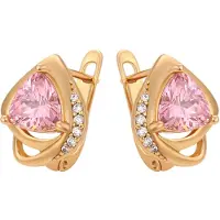 NAEMI Oorbellen goud / rosa / transparant