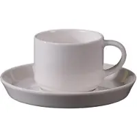Bricard Porselein - Lunel Espresso Set - 90ml - Set van 12 - Wit - Turkse Koffie Kopjes met Schoteltjes