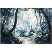 WALLARENA - Fotobehang - 150x105 cm - Fototapete van een jungle met bomen voor slaapkamer en salon van vliesbehang