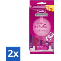 Wilkinson Sword 2 x Wilkinson - Wegwerpscheermesjes - Extra 2 Beauty - Extra Comfort - 15 mesjes - Wegwerpscheermesjes - Scheermesjes Dames - Scheermesjes Extra Comfort - Scheermesjes Met Aloë Vera - Gladde Huid