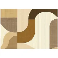 WALLARENA - Fotobehang - 300x210 cm - abstract beige boho design voor slaapkamer en salon, vliesbehang
