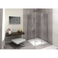 Polysan Flexia Kunstmarmeren douchebak 120x120cm, op maat in te korten