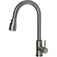 Sapho Mikela Staande gootsteenkraan met uittrekbare handdouche, gunmetal