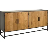 Tower Living Dressoir Felino Groot - Recycled Teak - Metaal -