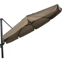 Lesli Living Zweefparasol Virgo - Volant - Taupe - Ø3,5 Meter -