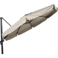 Lesli Living Zweefparasol Virgo - Volant - Ecru - Ø3,5 Meter -