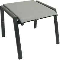 Qopps Voetenbank Himbo - Aluminium - Textileen - Antraciet -