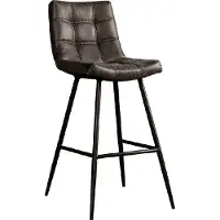 Tower Living Barkruk Navarra - 75 cm Zithoogte - Suedelook textiel - Antraciet -