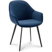 WGXL Collection Eetkamerstoel Kalvijn - Velvet Stof - Blue -