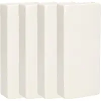 Gerimport Waterverdamper - 4x - wit - keramiek - 400 ml - radiatorbak luchtbevochtiger - 7,4 x 17,7 cm