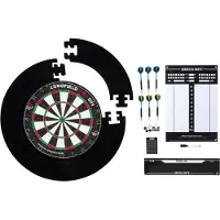 Longfield Darts Tournament Dartbord Met Toebehoren Zwart 8-delig