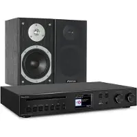 DAB radio met Bluetooth - Brescia - Internet radio met wifi, mp3, cd en speakers - Zwart