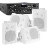 Power Dynamics Horeca set voor binnen & buiten met Bluetooth, FM radio en mp3 - Wit
