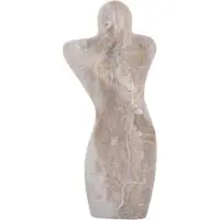 Present Time Decoratie Statue Male Abstract Marble Brown
