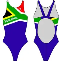 Turbo South Africa Pro Resist Swimsuit Blauw XL Vrouw