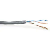 ACT ES500A CAT5E U/UTP PVC Kabel Massief Grijs - 500 meter