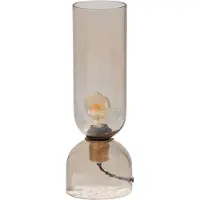 Woood Gigi Tafellamp Gehamerd Glas 38xØ15 cm - Naturel
