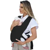 Deryan Nova Draagzak - Baby Draagzak - Ergonomische Buikdrager - Zwart