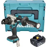 Makita DHP 492 G1J accu-klopboormachine 18 V 141 Nm borstelloos + 1x accu 6,0 Ah + Makpac - zonder oplader