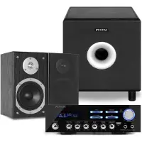 Fenton 2.1 speakerset - hifi stereo set met versterker met Bluetooth en 8'' subwoofer