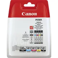 Canon Multipack 2024c007 Pgi-580xl/cli-581 Zwart-cyaan-magenta-geel (2024c007)