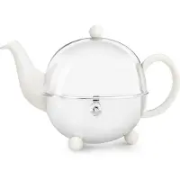 Bredemeijer - Theepot dubbelwandig Cosy - met theezeef - 1,3 liter - Wit