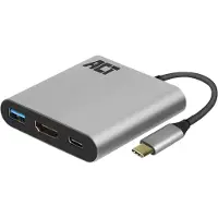 ACT USB-C naar USB en HDMI adapter met power delivery