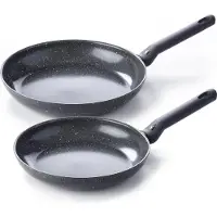 BK Universe Koekenpannenset 2-delig - 24/28cm - PFAS-vrije antikleeflaag - Koekenpan inductie - Ovenbestendig tot 160°C - Koudgreep - Zwart/Graniet