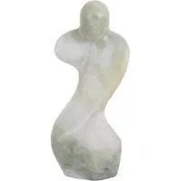 Present Time Decoratie Statue Female Abstract Marble Himalayan Green