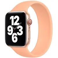 Apple Siliconen solobandje voor de Watch | 44/45/46/49 mm - Maat 4 - Cantaloupe
