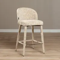 Livin24 Barkruk Charlie chenille beige 69 cm
