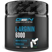 German Elite Nutrition L-Arginine - 380 veganistische capsules - 6000 mg plantaardige L-Arginine HCL per dagelijkse portie (= 4980 mg zuivere L-Arginine) - Aminozuur - Hoog gedoseerd