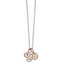 Orphelia Dames 925 Sterling Zilveren Ketting met Hanger - Roze ZH-4864/1