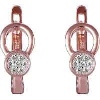 Orphelia 'Ambra' Dames 925 Sterling Zilveren Oorbellen - Roze ZO-7439