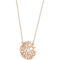 Orphelia 'Flavie' Dames 925 Sterling Zilveren Ketting met Hanger - Roze ZH-7502/RG