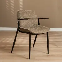 Bronx Velvet eetkamerstoel Trevi taupe - stoel