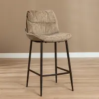 Bronx Velvet barkruk Trevi taupe 68 cm