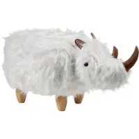 Beliani WOOLLY - Dierenpoef - Wit - Nepbont
