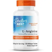 Doctors Best , Sustained Plus Immediate Release L-Arginine, 500 mg, 120 Bilayer Tabletten