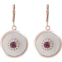 Orphelia 'Fia' Dames 925 Sterling Zilveren Oorbellen - Roze ZO-7293