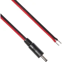 BKL DC plug (m) 3,5 x 1,35mm stroomkabel met open einde - max. 3A / zwart/rood - 2 meter